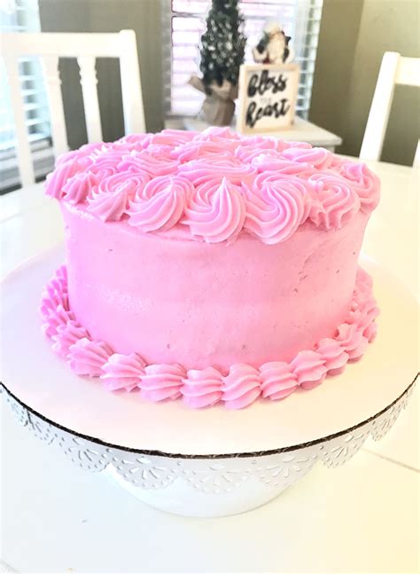 Pink Rose Covered Cake For Valentines Anniversaries Or Birthdays