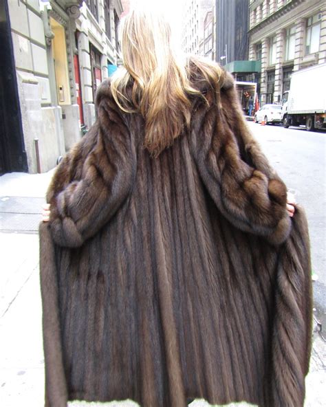 Just Reduced Barguzin Russian Sable Pre Owned Coat Size 8 Madison Avenue Furs And Henry