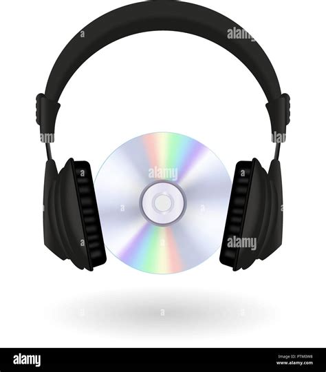 Black Headphones Cd Disc Stock Vector Image And Art Alamy
