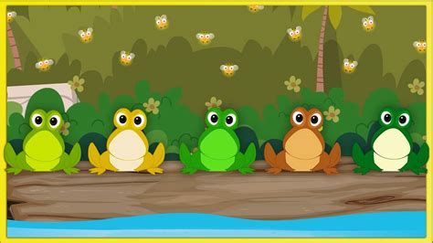 Five Little Speckled Frogs Nursery Rhyme Youtube