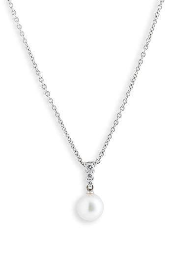 Mikimoto Morning Dew Akoya Cultured Pearl And Diamond Pendant Necklace