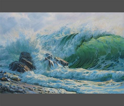 Seascape Painting By Alexander Shenderov Ocean Coastal Art Original Oil