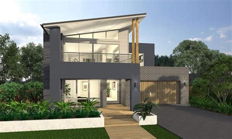 The construction stronger and bring fast duration to built this house. Messena One Two Storey Home Design | Skillion roof, House ...
