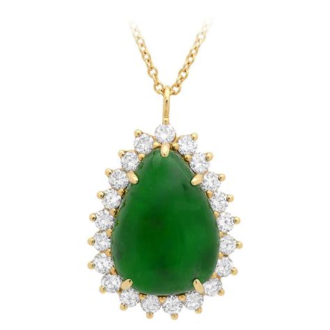 Tiffany And Co Jade And Diamond Pendant Gia Certificate At 1stdibs