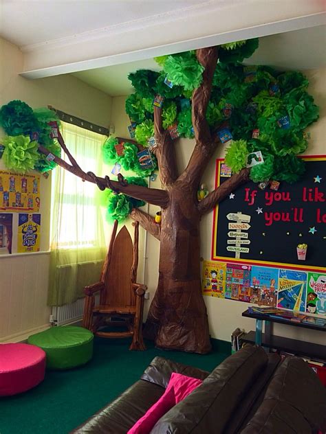 Reading Tree In The School Library Time Consuming To Make But Well
