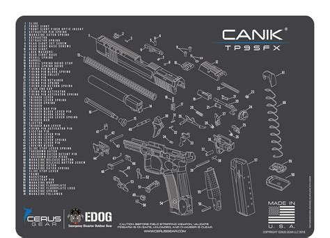 Edog Canik Tp9 Sfx Cerus Gear Schematic Exploded View Heavy Duty