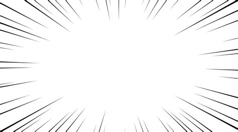 Manga Speed Burst Frame Radial Ray Isolated Png And Vector With