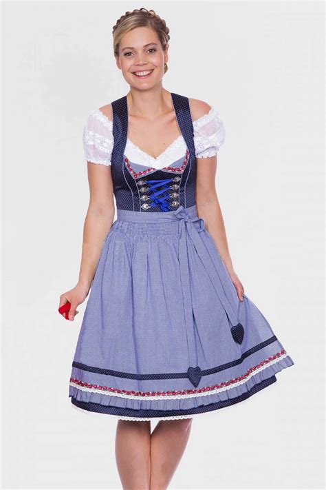 Buy Womens German Tradition Denim Dirndl Dress Oktoberfest Bavarian Beer Maid