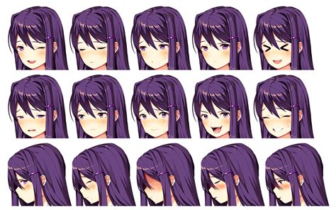 Download Ddlc Ddlc Yuri Face Sprites Png Free Png Ima