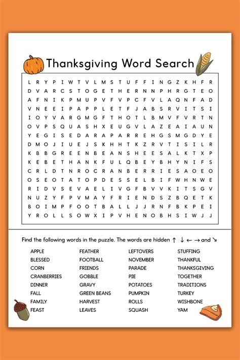 Thanksgiving Word Search Printable Example Hard Mom Envy