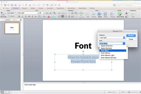 Replacing All The Fonts In My Presentation At One Time With Powerpoint
