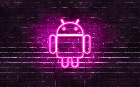 Descargar Fondos De Pantalla Android Púrpura Logo 4k Púrpura