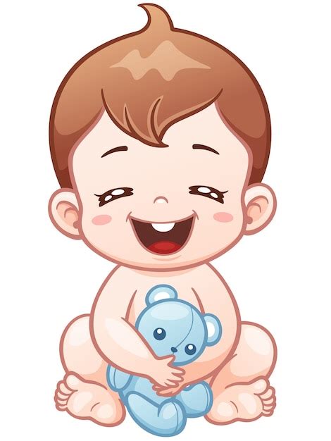 Premium Vector Cartoon Cute Baby Happy
