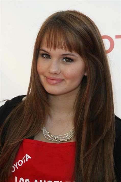 Debby Ryan Straight Light Brown Angled Straight Bangs Hairstyle Steal Her Style