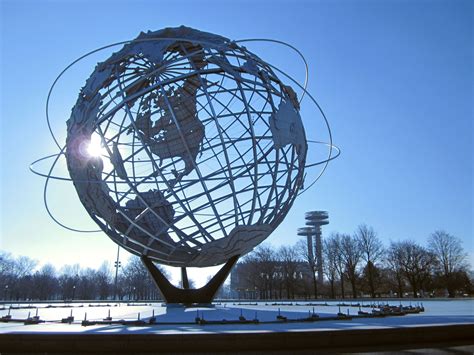 Unisphere And New York State Pavilion In Background Globe Tattoos