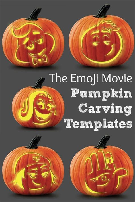 The Emoji Movie Pumpkin Carving Stencils