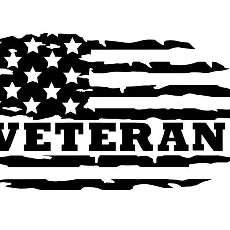 Custom Distressed American Flag Veteran Decal Military Etsy