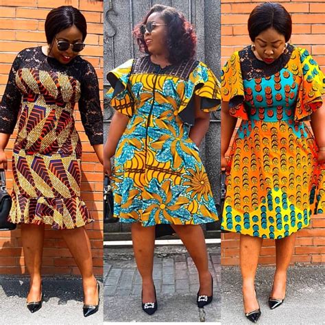 Dress Code Ankara With A Touch Of Lace Ankara Gown Styles