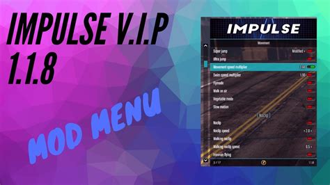 Mod Menu Impulse Vip 118 Youtube