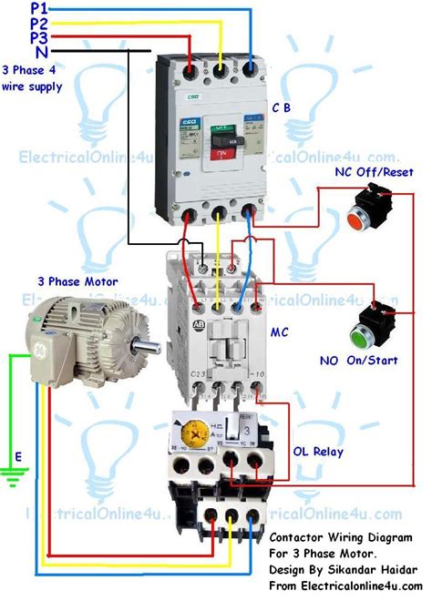 Timer Relay Contactor Wiring Diagram