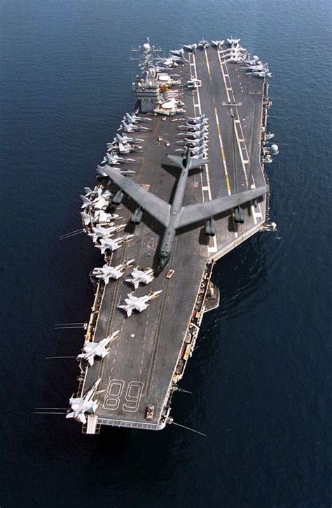 B 52 Parked On Uss Nimitz Supercarrier Aircraft Carrier Aircraft