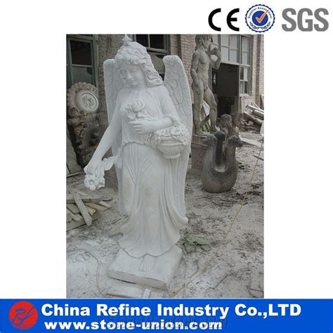 Human Sculptures White Marble Angel Statues From China