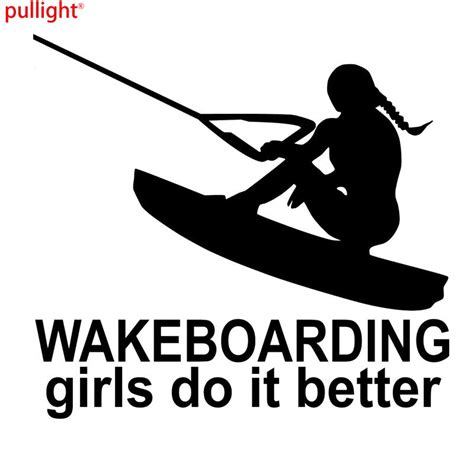 16 5cm 15 2cm wakeboarding girls do it better chick stylings funny girl boating vinyl decals car