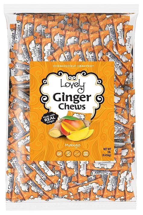 Mango Ginger Chews 5 Oz Gluten Free Candy Lovely Candy Company
