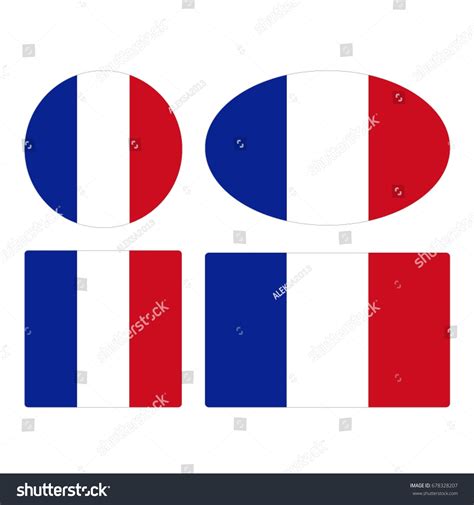 Vector Illustration France Flags Stock Vector Royalty Free 678328207