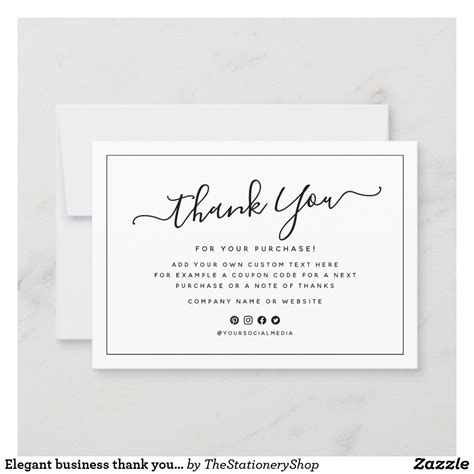 Elegant Business Thank You Note With Custom Logo In 2020