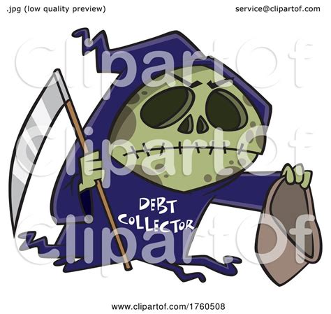 Cartoon Debt Collector Grim Reaper By Toonaday 1760508