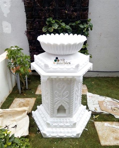 Marble Tulsi Planter Stand Pot Etsy Planter Stand Tulasi Plant