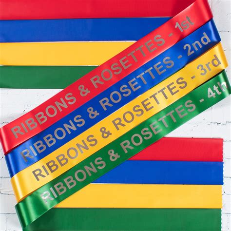 Printed Prize Ribbons Customised Sashes And Rosettes Christchurch Nz
