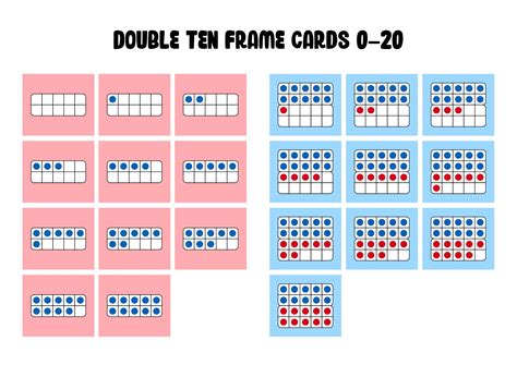 Printable Ten Frame Flash Cards