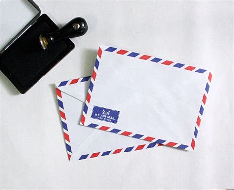 Classic Air Mail Envelopes Par Avion Envelopes Small Airmail Etsy