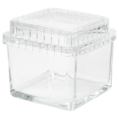 Sammanhang Glass Box With Lid Clear Glass Find It Here Ikea
