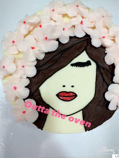 Woman Face Cake American Breakfast Adult Birthday Cakes Yummy Cookies