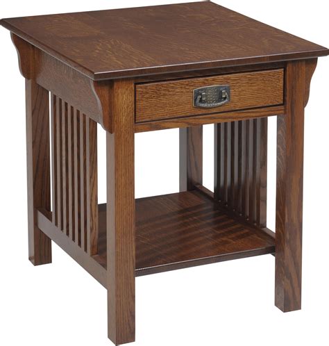 Y And T Woodcraft Lexington Mission 612 End Table With Drawer