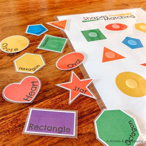 Learning Shapes Shape Matching Game Educational Preschool Etsy