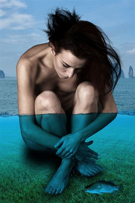 Royalty Free Photo Photo Of Naked Woman In Water With Fish Pickpik
