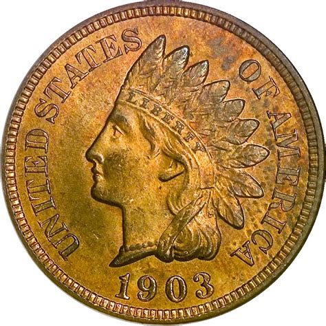 1903 1c Ms Indian Cents Ngc