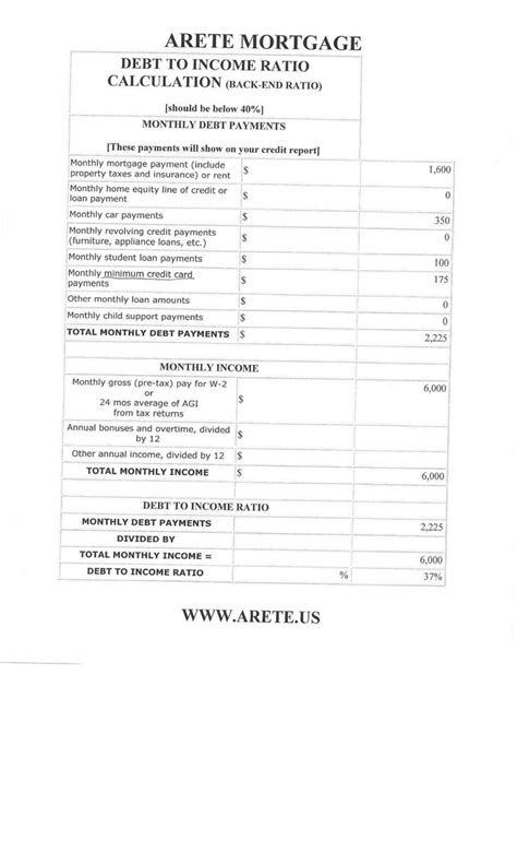 Income Calculation Worksheets