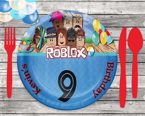 Roblox Theme Paper plates 9' in size | Etsy