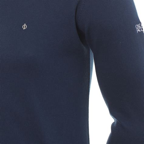 Oscar Jacobson Waldorf Pin Zip Sweater Ojknt0013 Navy And Function18 Restrictedgs