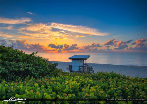 Oceanfront Park Beach Sunrise At Boynton Beach Florida Hdr