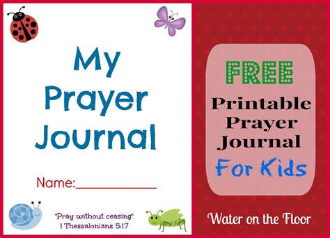 Reading worksheets and online activities. FREE Printable Prayer Journal for Kids | Water on the Floor