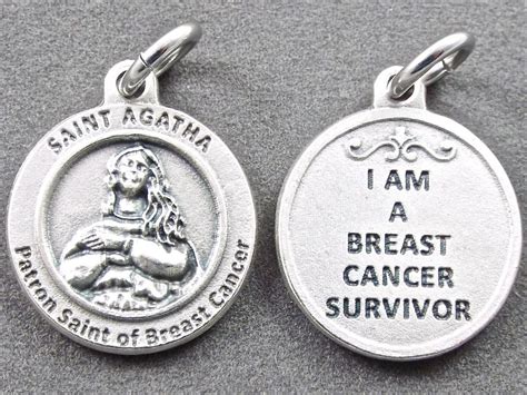 St Agatha Healing Medal Patron St Of Breast Cancer St Agatha