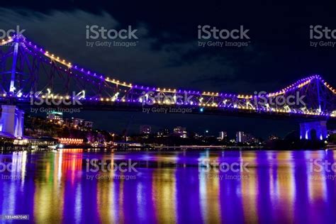 Story Bridge View 2 From Brisbane Riverwalk Stock Photo Download