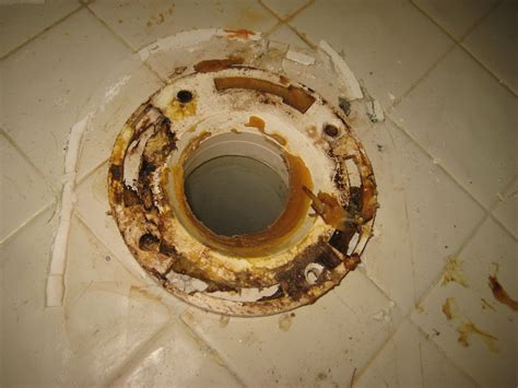 Broken Plastic Toilet Flange Replacement Guide 012