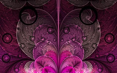 Pink And Purple Hearts Fractal Wallpapers Pink And Purple